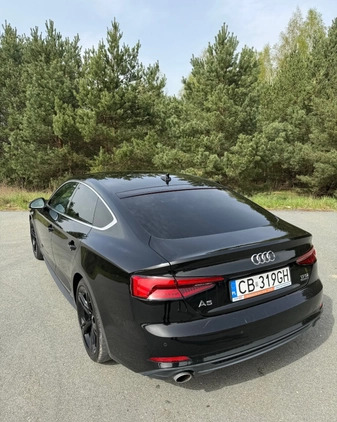 Audi A5 cena 118080 przebieg: 128500, rok produkcji 2017 z Nisko małe 379